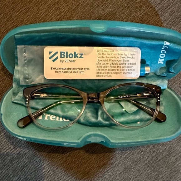 Zenni Non Prescription Blue Light  Blocking Cat Eye Fashion Glasses - Picture 6 of 6